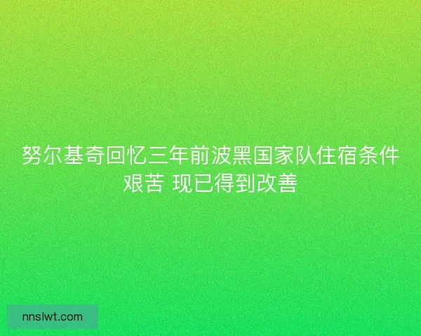 努尔基奇回忆三年前波黑国家队住宿条件艰苦 现已得到改善
