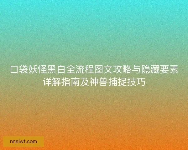 口袋妖怪黑白全流程图文攻略与隐藏要素详解指南及神兽捕捉技巧